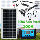 100w Solar Panel Kit 12volt Battery Charger 100a Controller Caravan Boat Outdoor