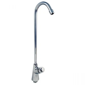 PUSH BUTTON TALL SPOUT FOUNTAIN TAP WITH 3/8" M and 1/8" Fem Thread - CHROME - Picture 1 of 2