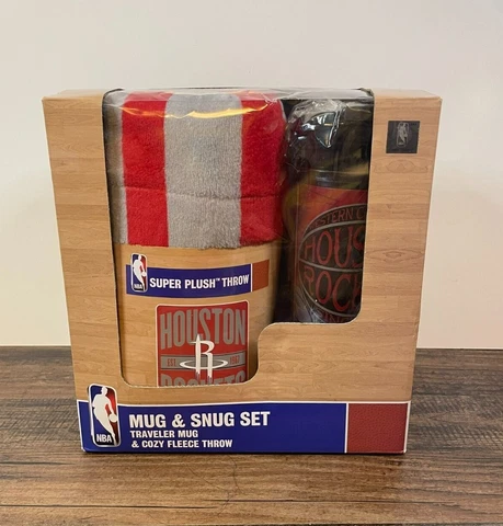 Houston Rockets Plush Throw & Tumbler Gift Set MBA Mug & Snug Souvenirs Texas Cover
