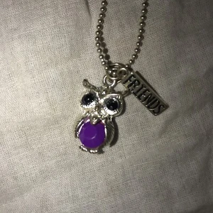 Claire’s enamel Friends owl necklace - Picture 1 of 4