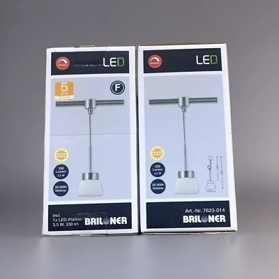 2x LED Pendel BL6000 System Schienensystem Briloner 7623-014 Design 3.5W Dimmbar - Bild 1 von 4