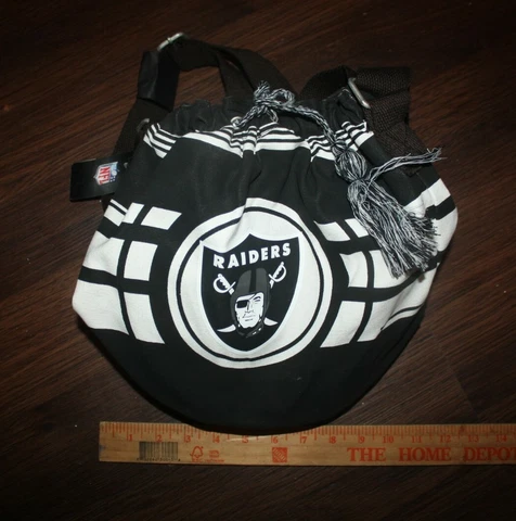 Oakland Raiders Ripple Drawstring Bucket Style Shoulder String Purse NFL NEW Cover