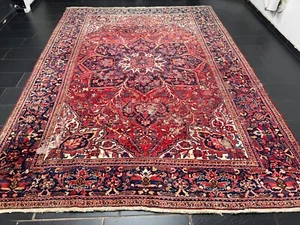 Antiker Unikat Handgeknüpfter Orientteppich Heriz 390x285 cm rug carpet - Bild 1 von 24