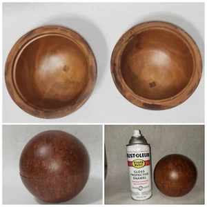 Handmade Burl Wood Box Tobacco Covered Bowl trinket Stash Round Box - Picture 1 of 22