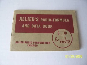 1942 Allied Radio Formula And Data Book - 1956 Printing - Zdjęcie 1 z 2
