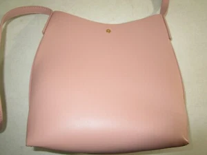 Borsa a tracolla media Samara nuova senza etichette in pelle vegan rosa blush peonia - Foto 1 di 5