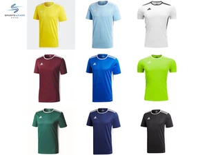 Adidas Men's Entrada 18 Football Jersey Soccer T Shirt Climalite Sports Gym Top - Picture 1 of 25