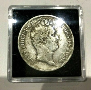 RARE MONNAIE 5F EN ARGENT LOUIS PHILIPPE I ROI DES FRANçAIS 1831 B ROUEN - Picture 1 of 2