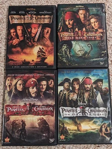 Pirates of the Caribbean 4 DVD Collection 1 2 3 4 Genuine Disney EXCELLENT - Imagen 1 de 11