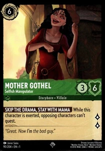 2023 Lorcana Super Rare Mother Gothel Selfish Manipulator 90/204 Non-Foil - Picture 1 of 2