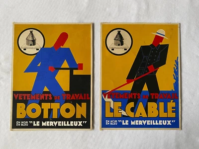 De colección. Gouache publicitario francés años 40 (¿Dupin? Maurus?) Ilustración Art Deco Foto 1 de 4