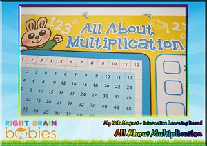 All About Multiplication - Interactive Magnetic Board. shichida / Montessori - Foto 1 di 8