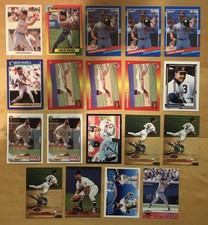 Carlos Baerga (19) With Rookies 1990 Leaf & Topps Cleveland Indians Star NM-MT