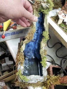 MINIATURA PRESEPE CASCATA BIG ACQUA con motore si muove S.GREGORIO minuterie - Picture 1 of 1