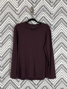 Lululemon 5 Jahre Basic Langarm Größe Large Herren meliert rot Rundhalsausschnitt Stretch - Bild 1 von 6