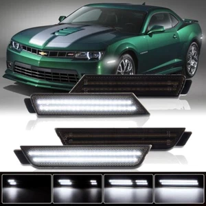 For Chevy Camaro 2010-2015 4pcs Front Rear Dynamic White LED Side Marker Lights - Picture 1 of 12