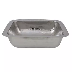 Fregaderos Nantucket RES 17,5 pulgadas martillado acero inoxidable barra rectangular fregadero - Imagen 1 de 8