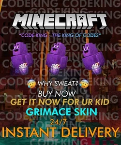 Minecraft Movie Java & Bedrock Edition - McDoanld's Grimace Skin Xbox/PC/ - Picture 1 of 1