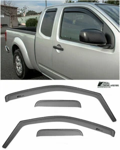 EOS Visors For 05-20 Nissan Frontier King Cab IN-CHANNEL Side Window Rain Guards - Picture 1 of 6