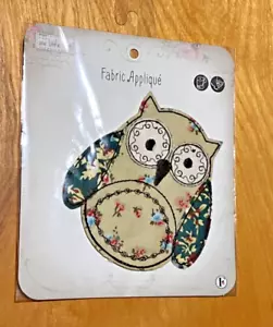 Floral Patchwork OWL Fabric Appliqué by SEW LITTLE-2019 Sealed Pkg-Free Shipping - Picture 1 of 5