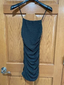 Vestido elástico ceñido al cuerpo negro metálico PRINCESS POLLY Reeva 4 para mujer - Imagen 1 de 5