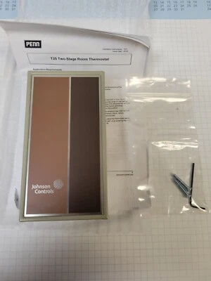 JOHNSON CONTROLS T25A-16C Line Volt NP Analog Tstat 2H/2C,White - Image 1 of 4