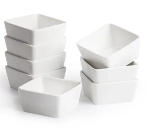 BTaT - Auflaufförmchen 8 Unzen - 8er Set Quadratisch, Ofenfest Porzellan Auflaufförmchen zum Backen - Bild 1 von 2