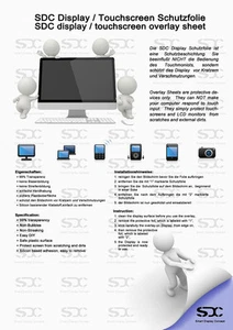 SDC Schutzfolie für ELO 18,5" 16:9 Touchscreen Monitor 410 x 230 mm - Picture 1 of 1