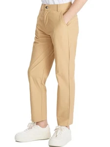 Youth Boy's Golf Pants Quick Dry Athletic Chino Flat Front Pants Kids School ... - Picture 1 of 6