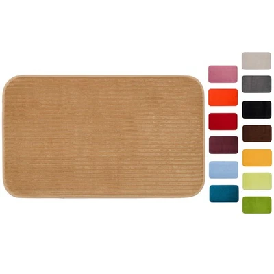 GÖZZE Berlin Cordoptik Badteppich Badvorleger Badematte Anti-Rutsch-Beschichtung - Bild 1 von 2