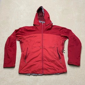 Patagonia Jacket Women's Large Red Hooded Full-Zip Hiking Walking Rain Coat - Picture 1 of 13