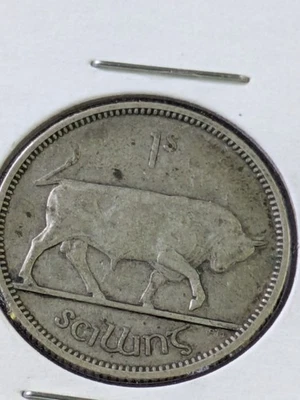 Ireland 1933 Shilling Bull animal Silver  - Image 1 of 2