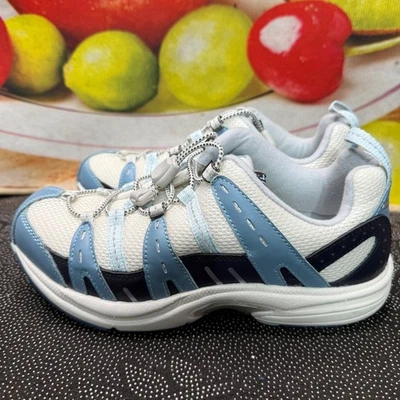 Dr. Comfort Womens Athletic Sneakers Size 6W Mesh & Leather White/Blue - Image 1 of 4