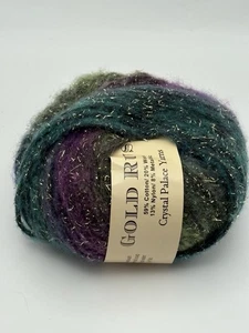 Crystal Palace Yarns Gold Rush Blue Green Purple Metallic # 1006 Bulky 50g 85yds - Picture 1 of 8