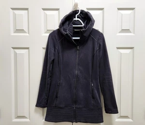 Mujer Athleta Negro CYA Más Fuerte Cremallera Completa Túnica Sudadera con Capucha Chaqueta Talla XS - Imagen 1 de 5