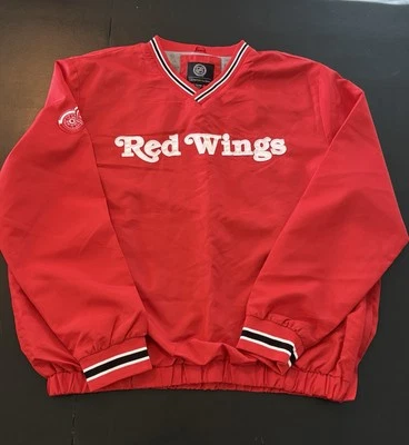 Red Wings Windbreaker NBA GIII Sports Carl Banks Mens Red XXL Pullover - Image 1 of 4