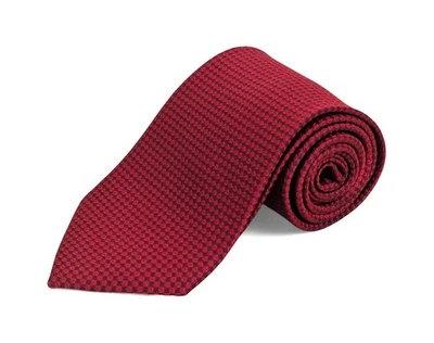 Seigo Katsuragawa шелковый галстук темно-бордовый красный геометрические квадраты современный официальный свадьбы - Изображение 1 из 4
