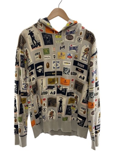A BATHING APE (BAPE) Felpa con cappuccio A BATHING APE grigia L usata