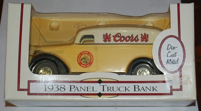 Coors Beer 1938 Chevy Panel Truck Coin Bank Die Cast Metal Ertl F141 1995  1:25 - Image 1 of 4