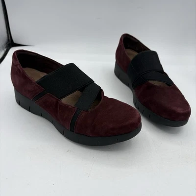 Clarks 鞋 女式 尺码 6 M Daelyn Villa Mary Jane 乐福鞋 坡跟 勃艮第 Leathe — 第 1/4 张图片