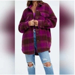 Chaqueta a cuadros Good American nueva con etiquetas de gran tamaño talla 5/6 2XL/3XL - Imagen 1 de 7