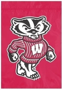 University of Wisconsin Badgers Premium Garden Flag Banner Applique... - Picture 1 of 3