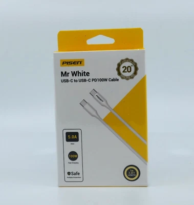 Cable cargador rápido PISEN MrWhite 100W USB-C a USB-C 3,3 PIES Foto 1 de 2