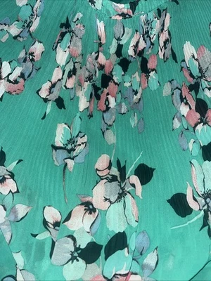 Elle Sz L Floral Pleated Skirt Women Festival Lined Flowy  - Image 1 of 4