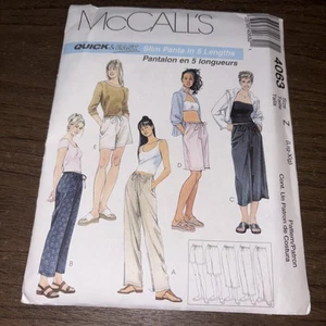McCall's #4063 Quick & Easy Slim Drawstring Pants in 5 Lengths Sz X L-XL UC - Picture 1 of 3