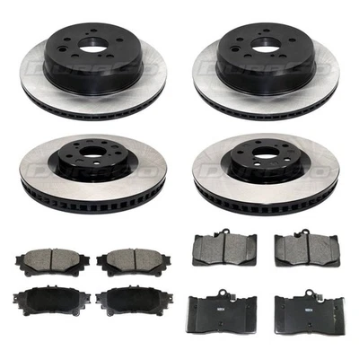 For Lexus RC350 15-20 Brake Kit Electrophoretic Coated Plain Front & Rear Brake - Image 1 of 4