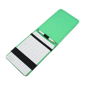Golf-Scorekartenhalter aus PU-, leicht mit Bleistiftschlaufe, -Buch, - Bild 1 von 10