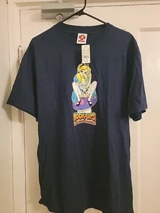 Vintage 90's Hook-Ups Skateboard Anime Alice Large Blue T-shirt Navy - Picture 1 of 5