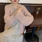 Spring Sweater Jacket Female Faux Mohair Autumn Loose Knitted Cardiga Top Women