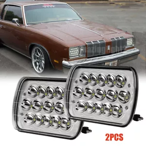 2pcs 7x6inch Square Led Headlights Fit Oldsmobile Cutlass Supreme 1978-1979 - Picture 1 of 12